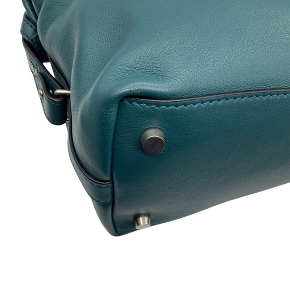 METIER LOST AT SEA TEAL BLUE VERITE CITY SMALL HANDMADE ITALIAN CALFSKIN LEATHER - Picture 11 of 14